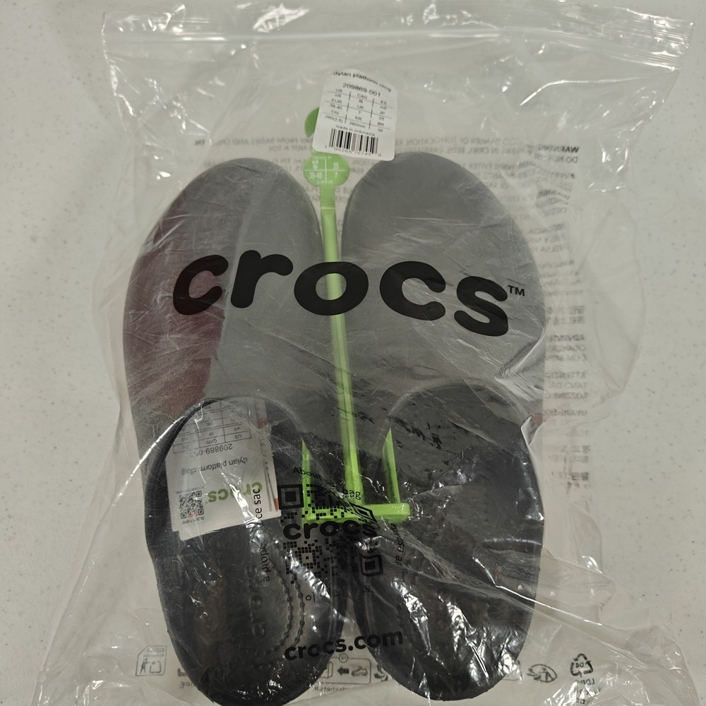 Crocs Dylan Platform Clog Women's Size 9 Black Slip On Mule Shoes 209869 NEW - Picture 10 of 11